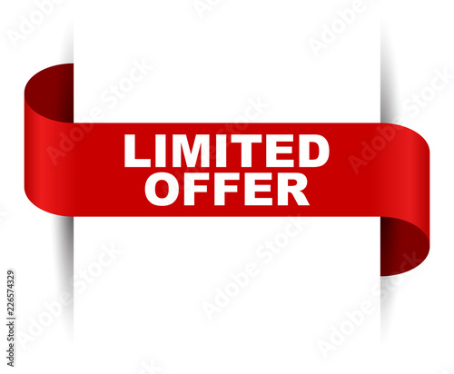 red vector banner limited offer