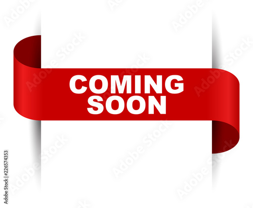 red vector banner coming soon