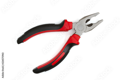 A black and red hand pliers photo
