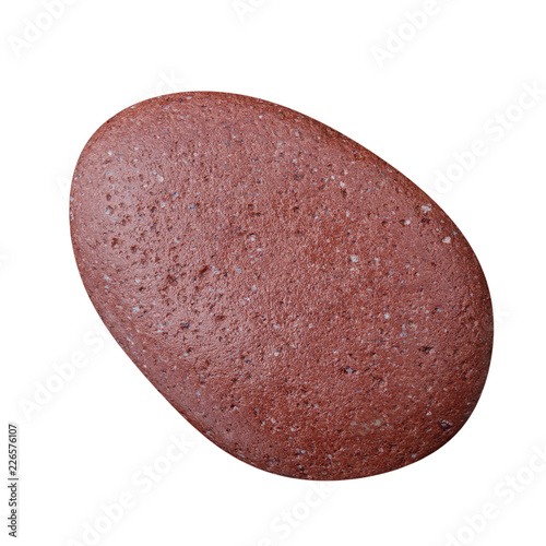 Foto Red pebbles, isolated on white background