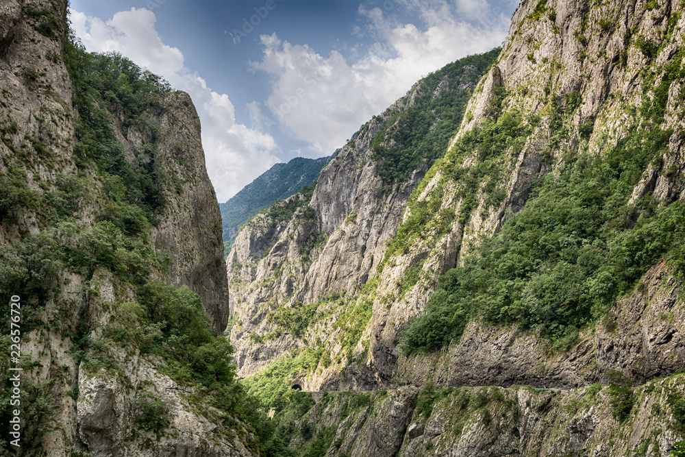 Scenic view of Moraca river Canyon, Montenegro.