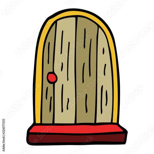 cartoon doodle round doorway