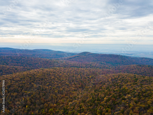 Aerial of Michaux State Forest in Pennsylvania During Fall in the Mountains © Christian Hinkle