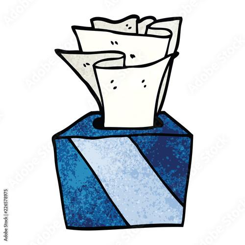 cartoon doodle box of tissues