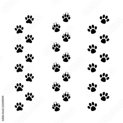 Paw Print. Flat style - stock vector.