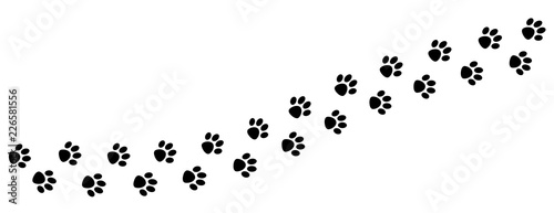 Paw Print. Flat style - stock vector.