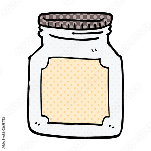 cartoon doodle storage jar