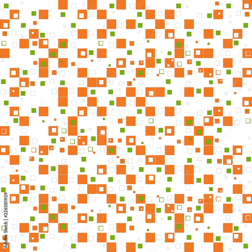 Fototapeta premium Abstract Orange Geometric Background - Illustration