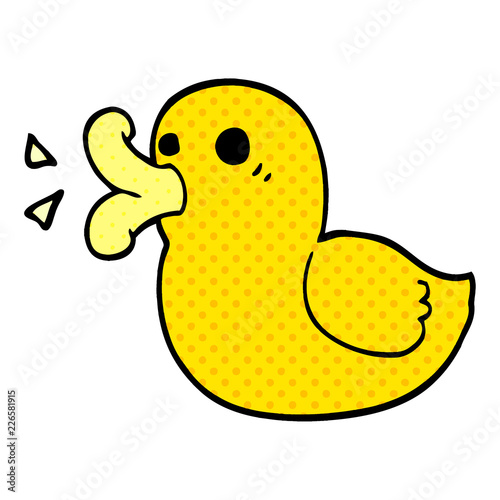 cartoon doodle rubber duck