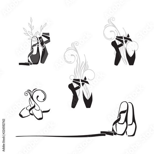 Set of ballet logos