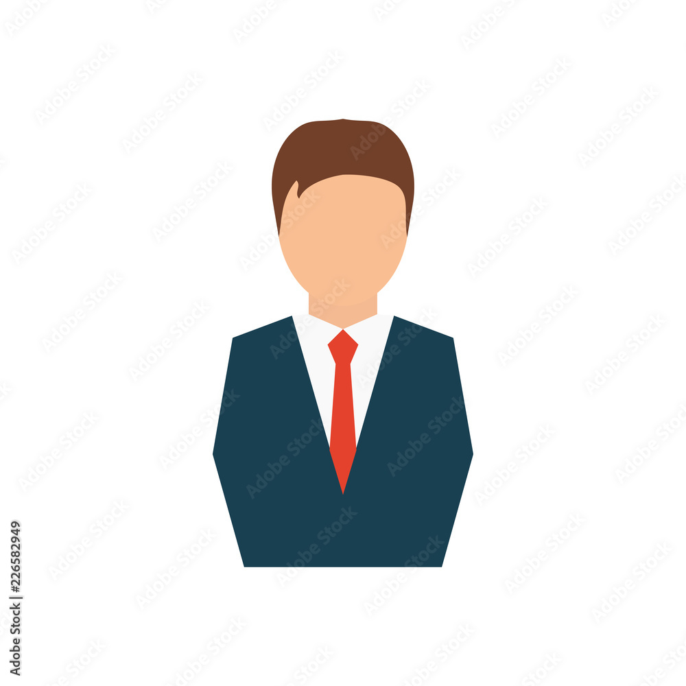 Businessman icon, vector illustration.