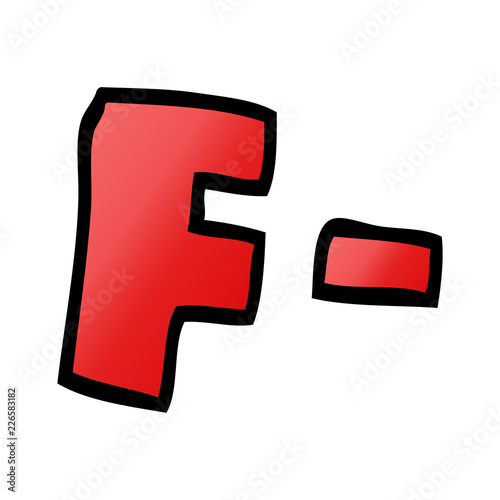 cartoon doodle letter grades