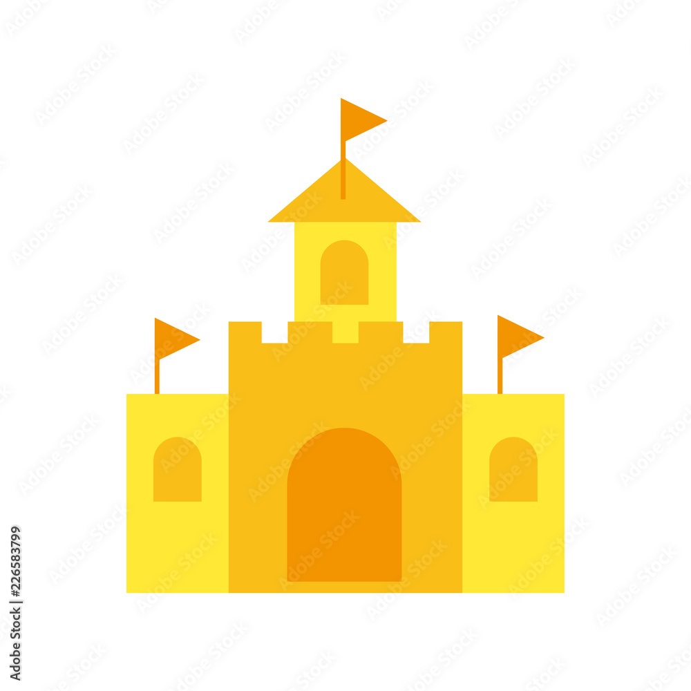 Sand Castle - Vector. Sand Castle - Vector.