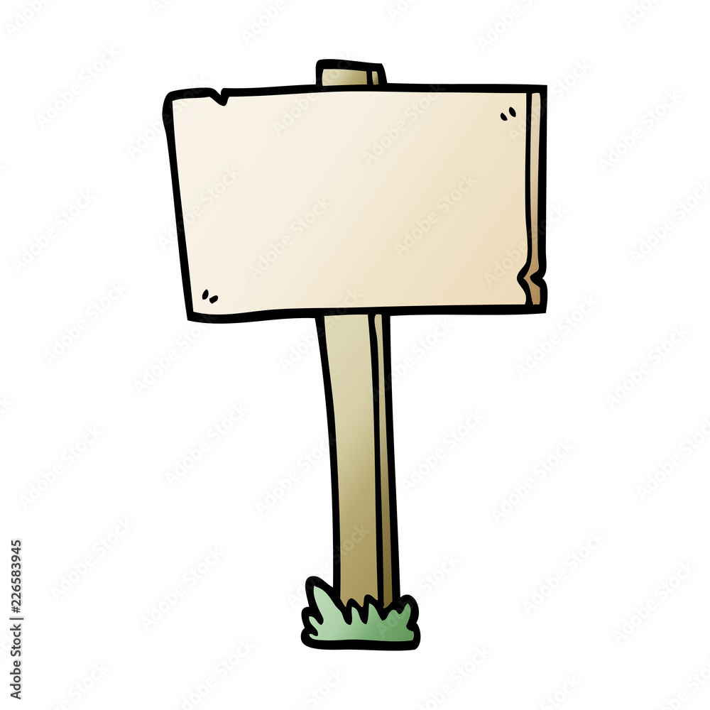 Obraz premium cartoon doodle sign post