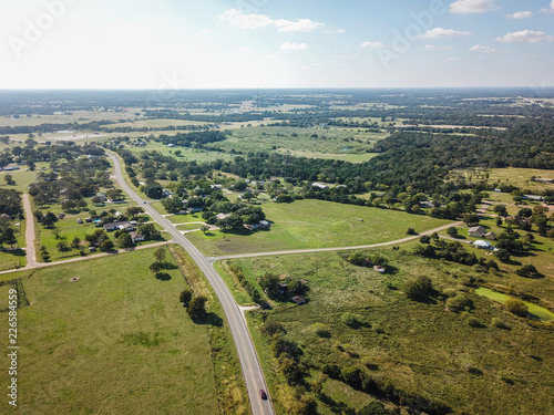 Aerial of Rural Sommervile, Texas in between Austin and Houston photo