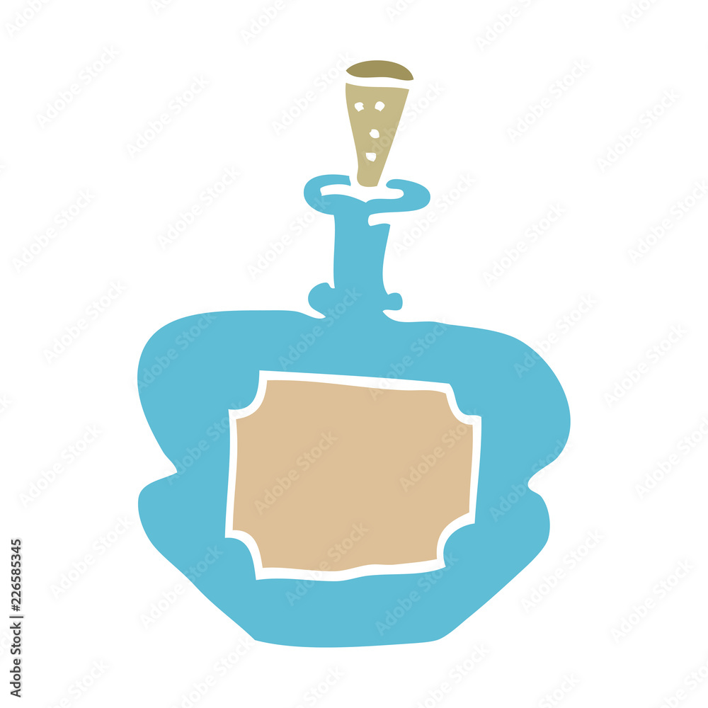 Obraz premium cartoon doodle perfume bottle