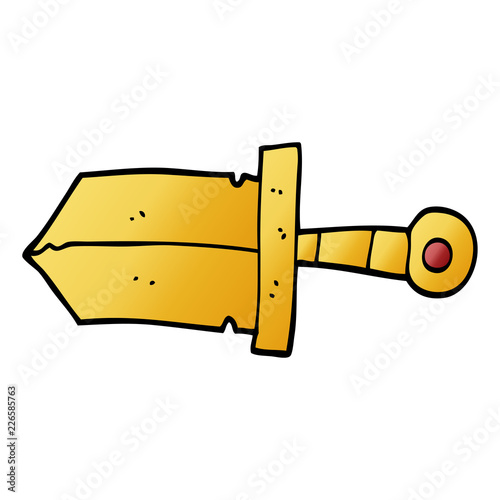 cartoon doodle dagger