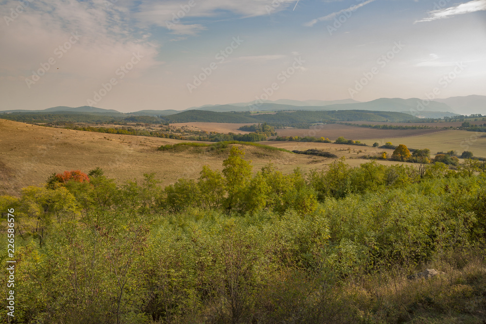 Autumn beauty landscape in Hungary, Ipolydamásd