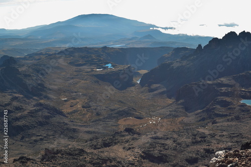 Volcanic rock formations at Mount Kenya, Kenya