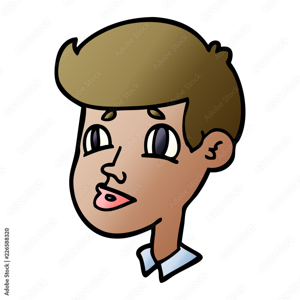 cartoon doodle of a boy face