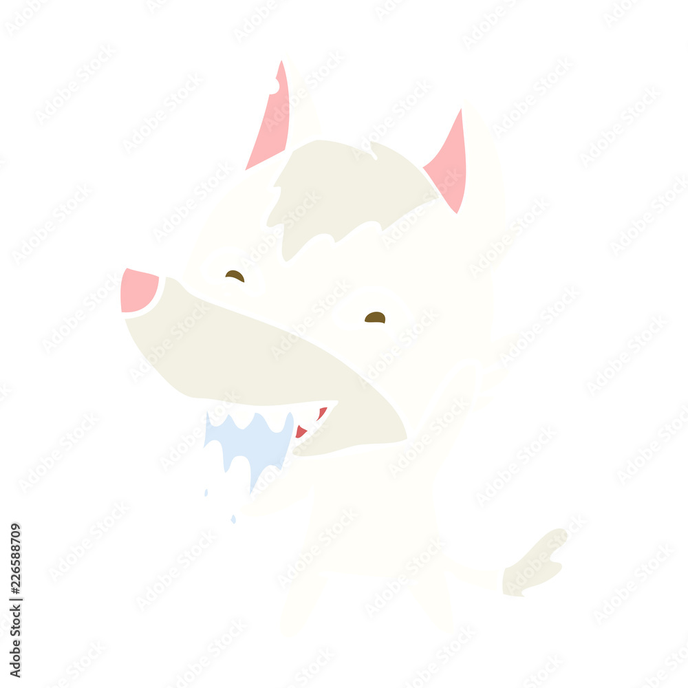 flat color style cartoon hungry wolf flat color style cartoon hungry wolf