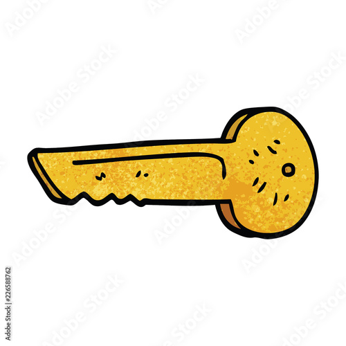 cartoon doodle gold key © lineartestpilot