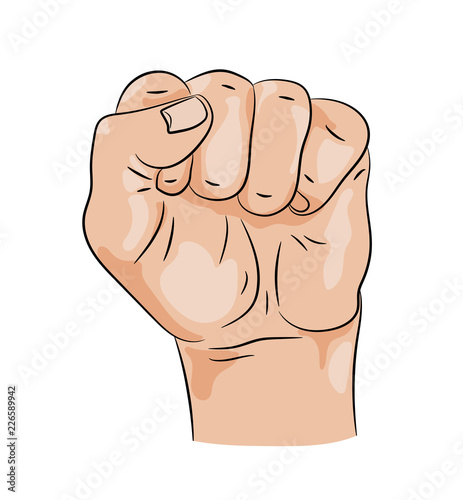 gesture of greeting by fist