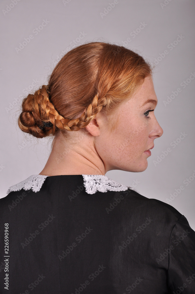Victorian woman in black dress Victorian woman in black dress