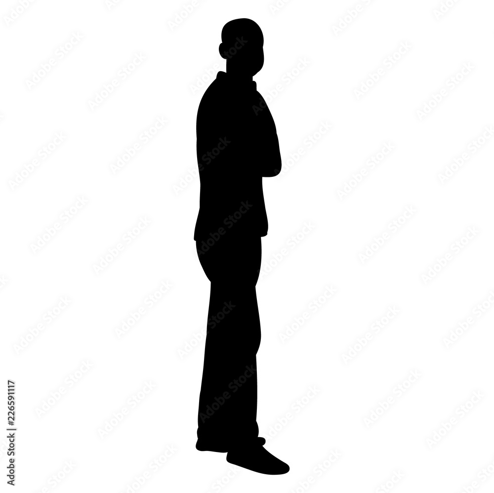 isolated silhouette male