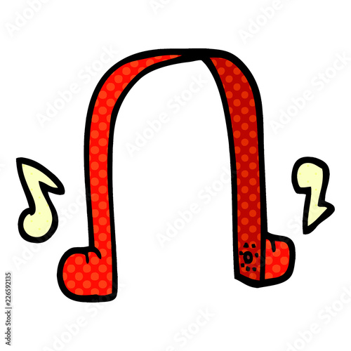 cartoon doodle modern headphones