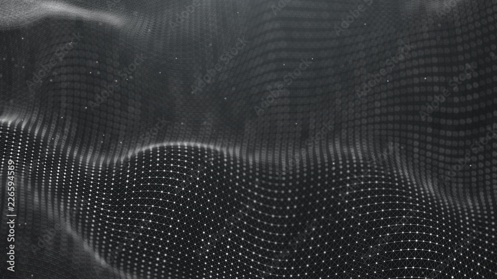 Data technology background. Abstract background. Connecting dots and lines on dark background. 3D rendering. 4k. Data technology background. Abstract background. Connecting dots and lines on dark background. 3D rendering. 4k.