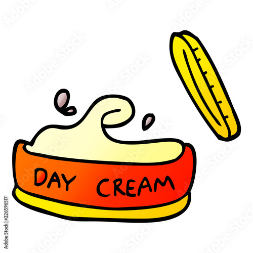 cartoon doodle moisturizer jar