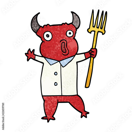 cartoon doodle demon monster