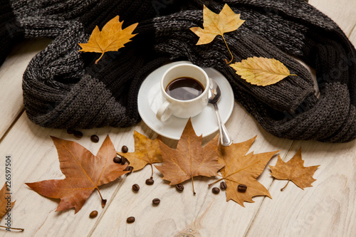 Cafe en una tarde de otoño