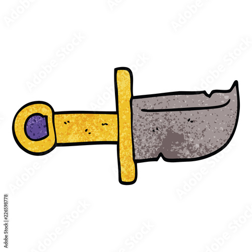 cartoon doodle dagger