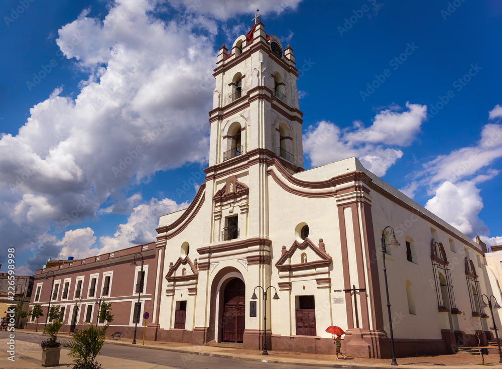 Fototapeta premium Nuestra Senora de la Merced, the most impressive church in Camaguey, Cuba