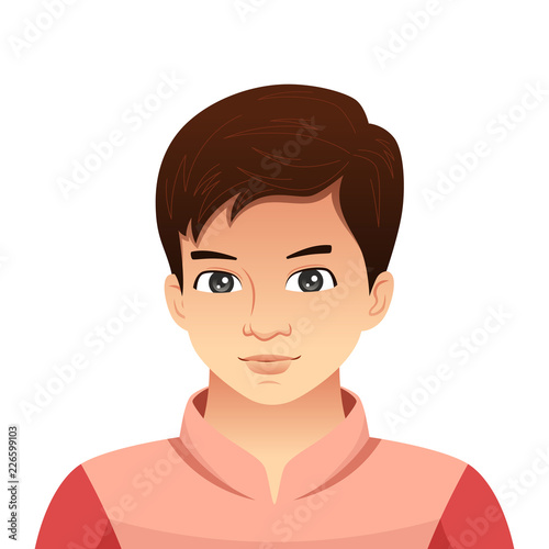 Portrait of a Young Man Illustration