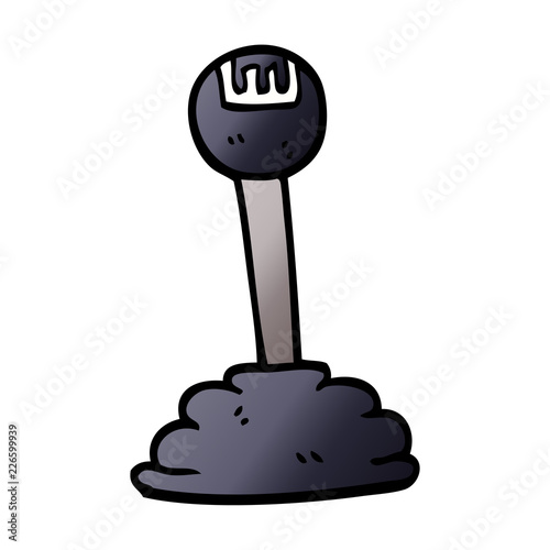 cartoon doodle gear stick