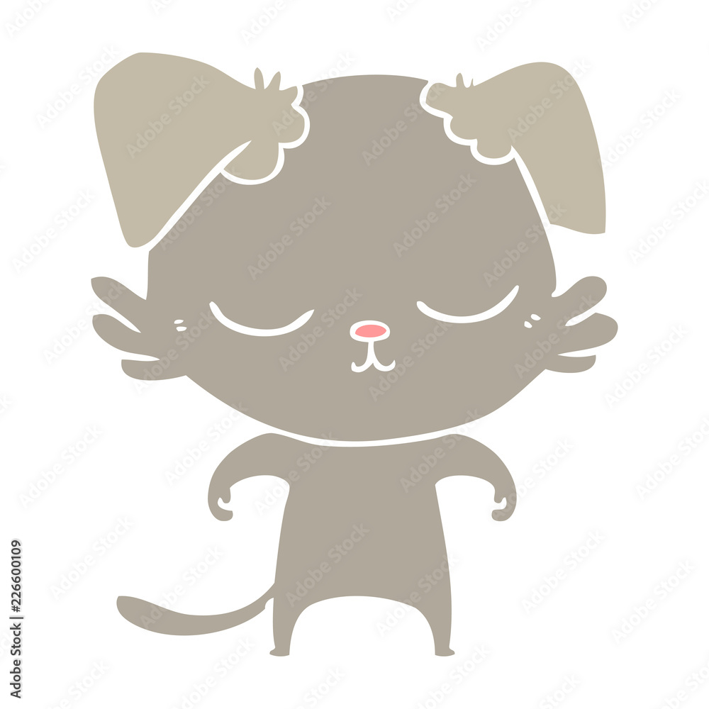Fototapeta premium cute flat color style cartoon dog