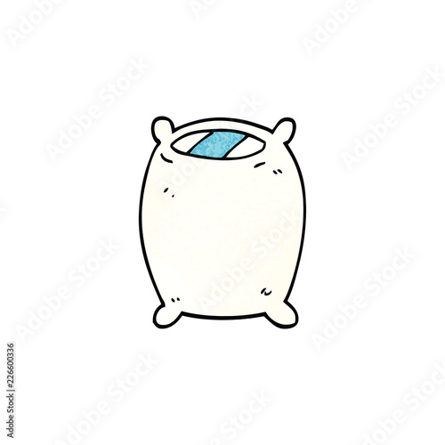 cartoon doodle comfy pillow