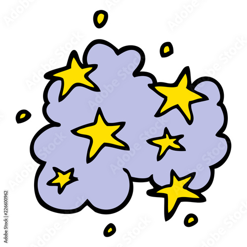 cartoon doodle magical cloud