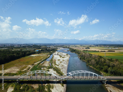 十勝川の空撮