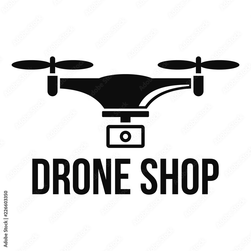 Drone shop logo. Simple illustration of drone shop vector logo for web design on white background Stock Vector | Adobe Stock