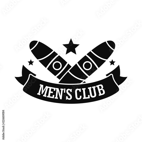 Men cigar club logo. Simple illustration of men cigar club vector logo for web design isolated on white background