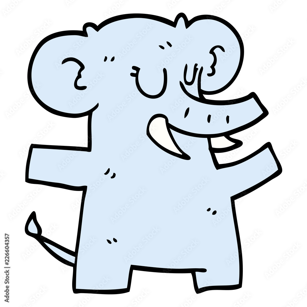 Obraz premium cartoon doodle elephant dancing