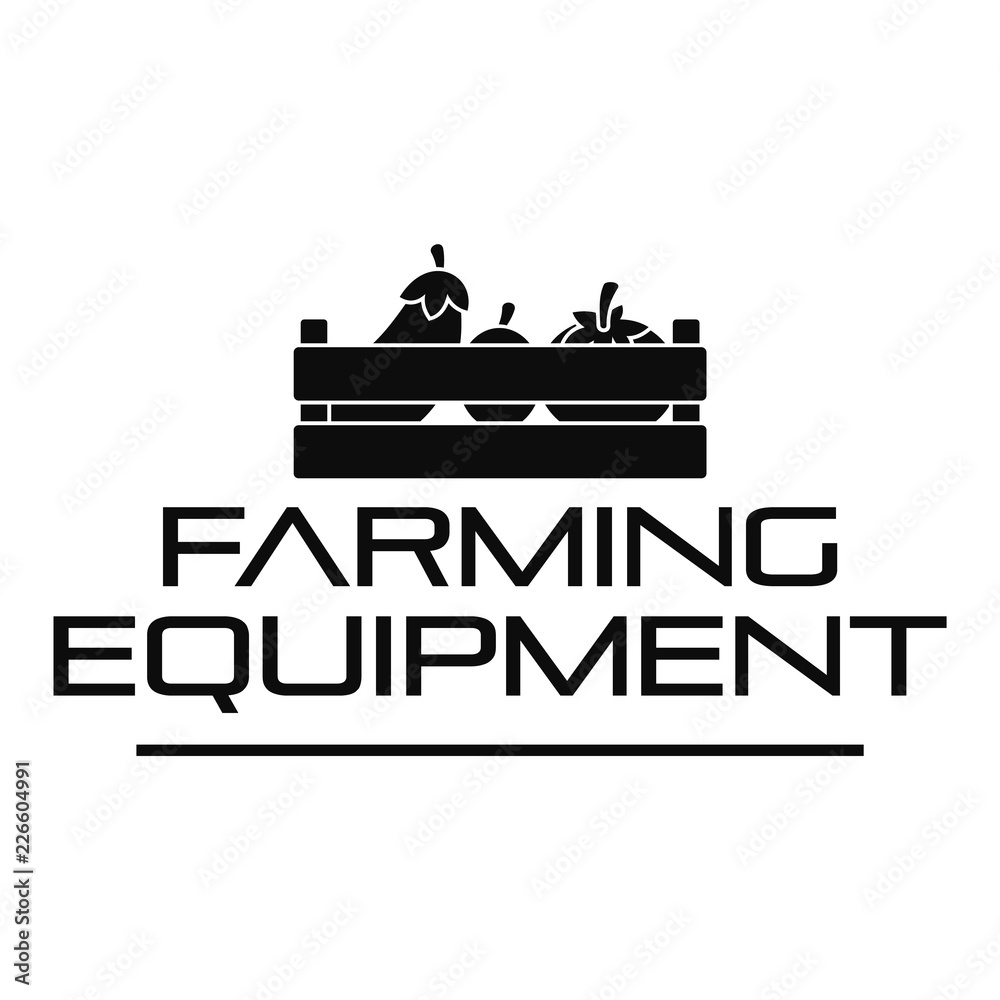 Farming tool logo. Simple illustration of farming tool vector logo for web design isolated on white background Farming tool logo. Simple illustration of farming tool vector logo for web design isolated on white background