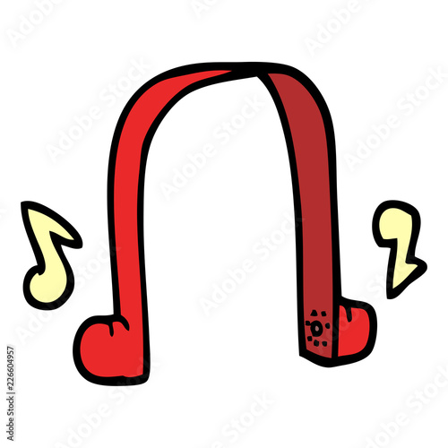 cartoon doodle modern headphones
