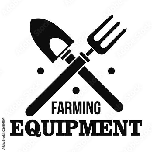 Hand farming tool logo. Simple illustration of hand farming tool vector logo for web design isolated on white background