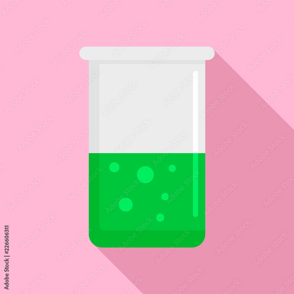 Chemical pot icon. Flat illustration of chemical pot vector icon for web design