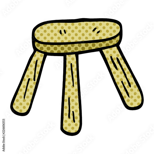 cartoon doodle of a wooden stool